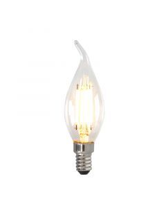 Ściemnialna świeca LED Olucia E14, 3w, przezroczyste szkło, 2700k