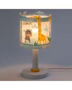 Wielokolorowa lampa stołowa dla dzieci plastikowa, Jungle, z przełącznik