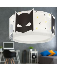 Plastikowa lampa sufitowa dla dzieci czarna, Hero