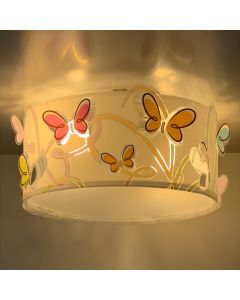 Wielokolorowa lampa sufitowa dla dzieci plastikowa, Butterfly