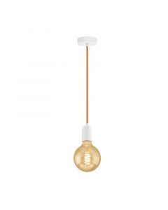 Metalowa vintage lampa wisząca biała, Christel