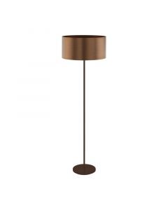 Plastikowa design lampa stojąca brązowa, Noor, z przełącznik