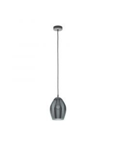 Szklana design lampa wisząca szara, Nikky