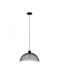 Stalowa industrialna lampa wisząca czarna, Ritish