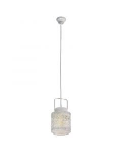 Stalowa orientalna lampa wisząca szara, Abdelrahman