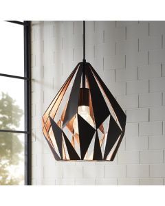 Metalowa design lampa wisząca czarna, Acri