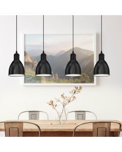 Metalowa industrialna lampa wisząca czarna, Lavinio
