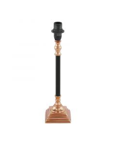 Metalowa klasyczna lampa stołowa bez abażur miedziana, Shane, z przełącznik
