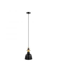 Metalowa retro lampa wisząca czarna, Alain