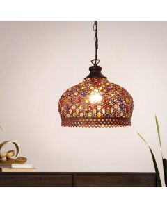 Metalowa orientalna lampa wisząca miedziana, Ahmad