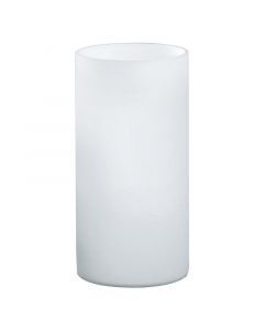 Szklana design lampa stołowa biała, Basken, z przełącznik