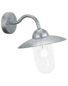 Szklana rustykalna lampa zewnętrzna srebrna, Dalisha, IP44
