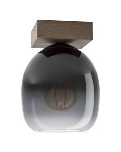 Drewniana nowoczesna lampa sufitowa brązowa, Frida