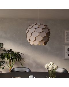 Drewniana design lampa wisząca szara, Latoya
