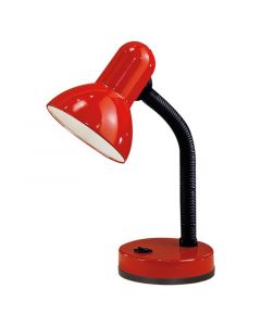 Plastikowa lampa biurkowa czerwona, Granza, z przełącznik