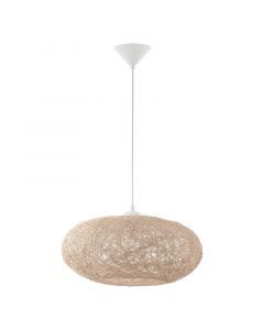 Plastikowa design lampa wisząca beżowa, Hero