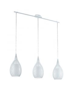 Szklana nowoczesna lampa wisząca biała, Maritima