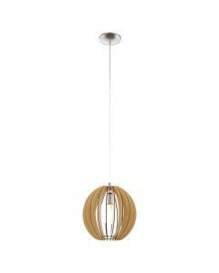 Drewniana lampa wisząca rustykalna, Bergama