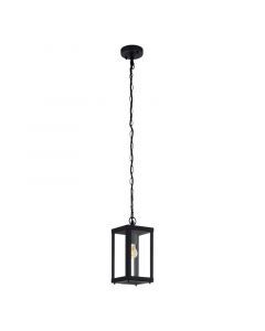 Stalowa industrialna lampa zewnętrzna czarna, Alihan, IP44