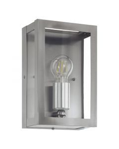 Stal Nierdzewna industrialna lampa zewnętrzna srebrna, Alihan, IP44
