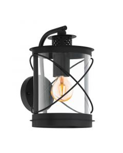 Plastikowa lampa zewnętrzna czarna, Alisia, IP44