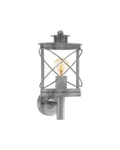 Plastikowa lampa zewnętrzna srebrna, Alisia, IP44
