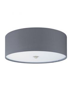 Tkanina nowoczesna lampa sufitowa szara, Abano