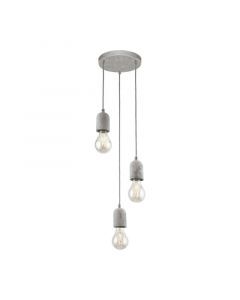Betonowa lampa wisząca szara, Antoni