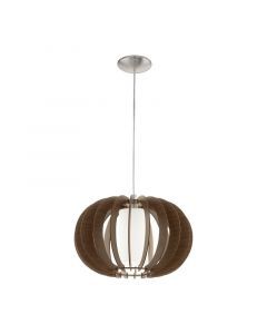 Drewniana rustykalna lampa wisząca brązowa, Kiran