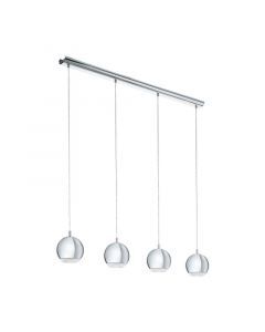 Plastikowa design lampa wisząca chromowana, Ayse