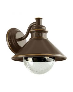 Szklana lampa zewnętrzna brązowa, Bircan, IP44