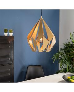 Aluminiowa industrialna lampa wisząca złota, Acri