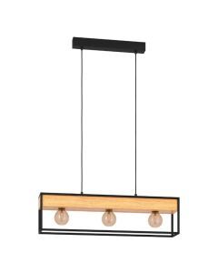 Aluminiowa industrialna lampa wisząca czarna, Jelani