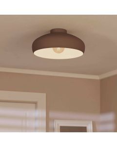 Aluminiowa rustykalna lampa sufitowa brązowa, Egine