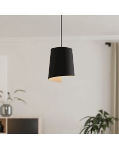 Aluminiowa rustykalna lampa wisząca czarna, Vincenzo