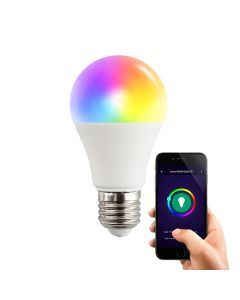 Inteligentna żarówka LED E27 Wifi, wszystkie kolory i ciepła biel