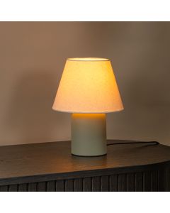 Ceramiczna lampa stołowa zielona, Macia, z przełącznik