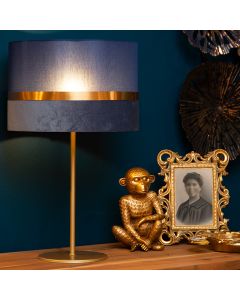 Niebieska lampa stołowa retro, Extravaganza Tusse, z przełącznik
