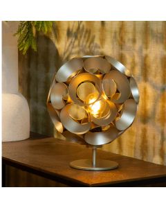 Złota lampa stołowa nowoczesna, Hannelore