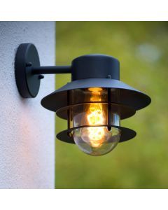 Czarna lampa zewnętrzna nowoczesna, Zico, IP44