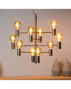 Czarna lampa wisząca nowoczesna, Leanne
