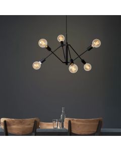 Czarna lampa wisząca nowoczesna, Lester