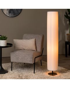 Biała lampa stojąca nowoczesna, Fold, z przełącznik