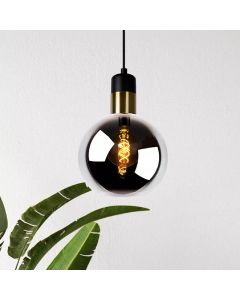 Szara lampa wisząca vintage, Julius
