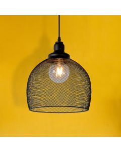 Czarna lampa wisząca retro, Mesh