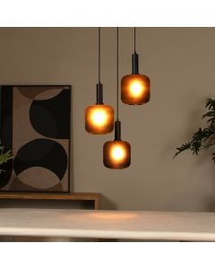 Czarna lampa wisząca nowoczesna, Eloise