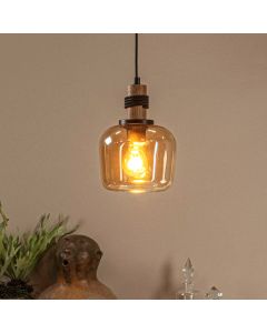 Bursztynowa lampa wisząca retro, Ilona