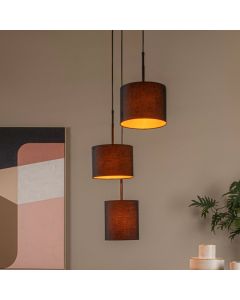 Czarna lampa wisząca rustykalna, Maya