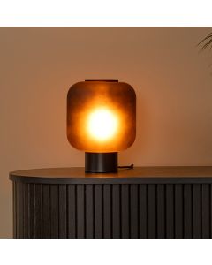 Czarna lampa stołowa nowoczesna, Eloise, z przełącznik