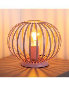 Różowa lampa stołowa nowoczesna, Merlina, z przełącznik
